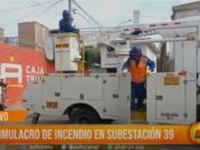 Trujillo: simulacro de incendio en subestación 39
