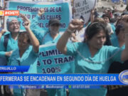 Trujillo: enfermeras se encadenan en segundo día de huelga