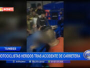 Tumbes: motociclistas heridos tras accidente de carretera