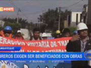 Lambayeque: obreros exigen ser beneficiados con obras