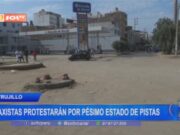 Trujillo: taxistas protestarán por pésimo estado de pistas