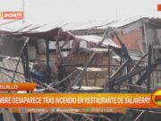 Trujillo: hombre desaparece tras incendio en restaurante de Salaverry