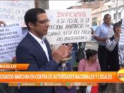 Trujillo: abogados marchan contra autoridades nacionales y locales