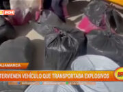 Cajamarca: intervienen vehículo que transportaba explosivos