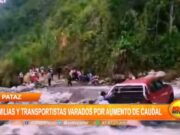 Pataz: familias y transportistas varados por aumento de caudal