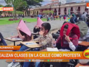 Cajamarca: realizan clases en la calle como protesta