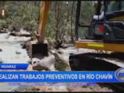 Huaraz: realizan trabajos preventivos en río Chavín