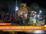 Huaraz: tradicional encendido de luces navideñas