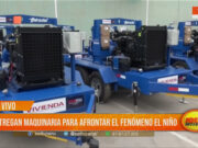 Maquinaria entregada en La Libertad para prevenir desastres de Fenómeno El Niño