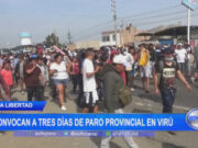 La Libertad: convocan a tres días de paro provincial en Virú