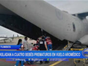 Tumbes: trasladan a cuatro bebés prematuros en vuelo aeromédico