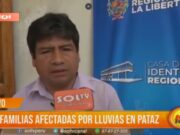 Pataz: 20 familias afectadas por fuertes lluvias