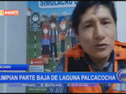 Áncash: limpian parte baja de la laguna Palcacocha