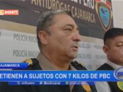 Cajamarca: detienen a sujetos con 7 kilos de PBC