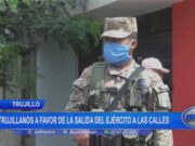 Trujillanos a favor de la salida del ejército a las calles