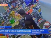 Trujillo: falso cliente se lleva celular de trabajadora