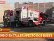 Incendio de dos buses en urbanización Santa María alarma a los vecinos de la zona