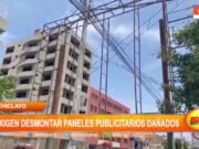 Chiclayo: exigen desmontar paneles publicitarios dañados