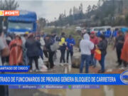 Santiago de Chuco: retraso de funcionarios de Provias genera bloqueo de carretera