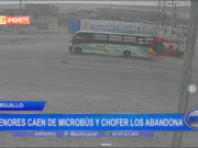 Trujillo: menores caen de microbús y chofer los abandona