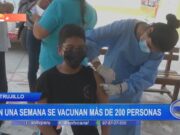 Trujillo: en una semana se vacunan más de 200 personas
