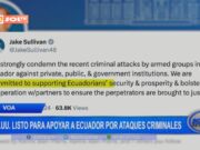 EE.UU listo para apoyar a Ecuador por ataques criminales