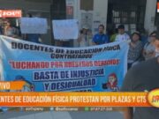 Trujillo: docentes de Educación Física protestan por plazas y CTS
