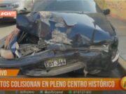 Trujillo: autos colisionan en pleno centro histórico