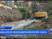 Huaraz trabajos de descolmatación en río Casca