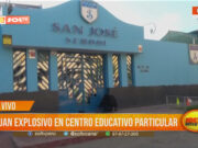 Colegio San José amenazado: artefacto explosivo en Trujillo