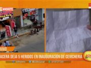Balacera deja 5 heridos en inauguración de cevichería