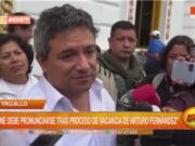 Abogado Fernando Calderón: «JNE debe pronunciarse tras proceso de vacancia de Arturo Fernández»