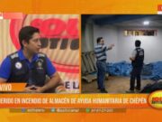 Un herido en incendio de almacén de ayuda humanitaria de Chepén