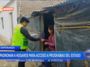 La Esperanza: empadronan a hogares para acceso a programas del Estado