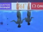 Videos: impresionante presentación de la selección de natación artística en el Mundial de Doha, Catar 2024