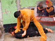 Agente Terna vestido de osito captura a comercializadores de droga