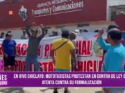 Chiclayo: mototaxistas protestan en contra de ley que atenta contra su formalización