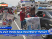 Trujillo: con ataúd sensibilizan a conductores y peatones