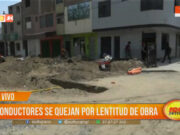 Trujillo: conductores se quejan por lentitud de obra
