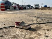Vía quedó dañada tras accidente de tránsito