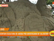 Celebran Aniversario de Salaverry con Escultura de Arena