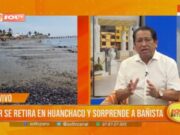 Mar se retira en Huanchaco y sorprende a bañista
