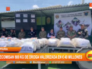 Piura: decomisan 800 kg de droga valorizada en € 40 millones