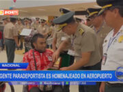 Nacional: agente paradeportista es homenajeado en aeropuerto