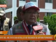 Trujillo: presidente del JNE evita dar detalles de vacancia de Arturo Fernández