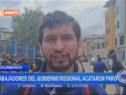 Cajamarca: trabajadores del gobierno regional acataron paro