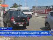 Trujillo: congestión vehicular de nunca acabar en óvalo La Marina