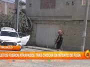 Trujillo: sujetos fueron atrapados tras chocar en intento de fuga