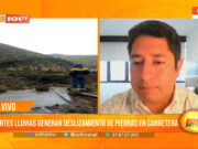 Fuertes lluvias generan deslizamiento de piedras en carreteras