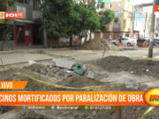 Vecinos mortificados por paralización de obra